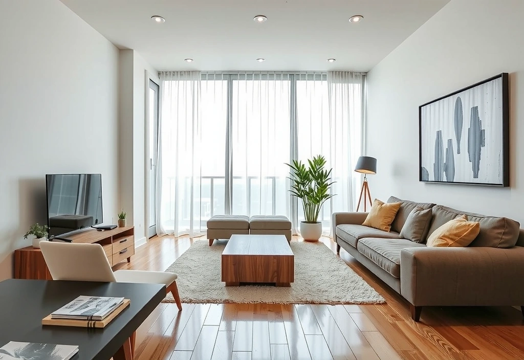 Elegant residential living space after professional cleaning